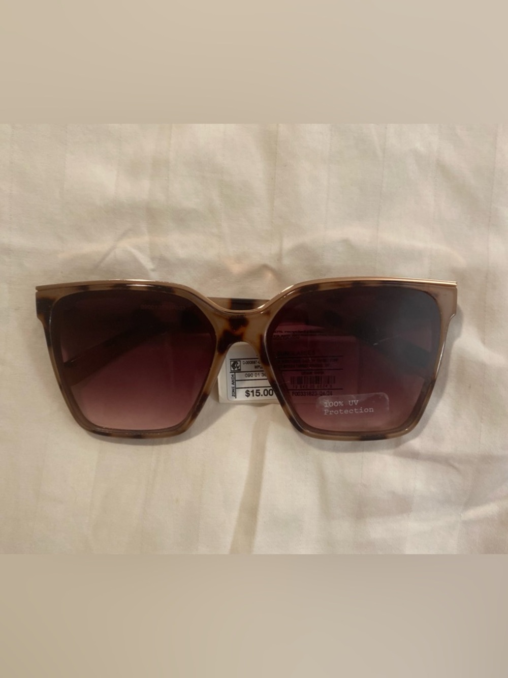 a new day Tortoiseshell Square Sunglasses with Brown Gradient Lenses